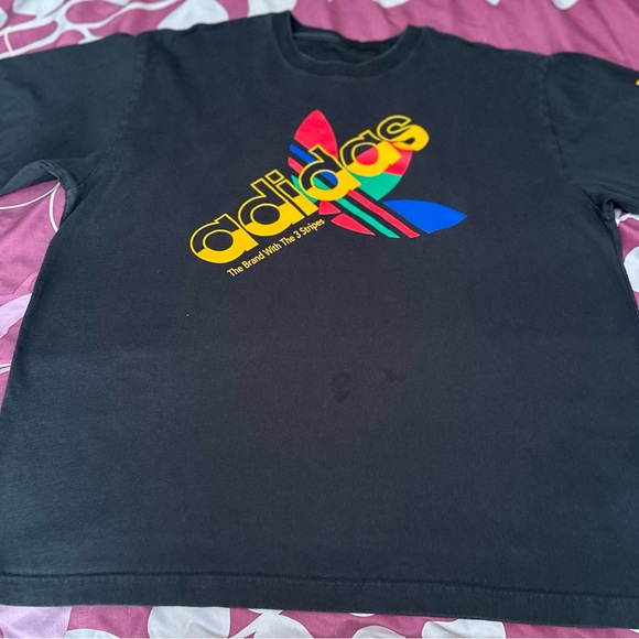 Black with multicolored Adidas symbol. - Picture 2 of 3